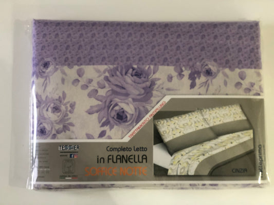 Completo letto matrimoniale flanella Tessier