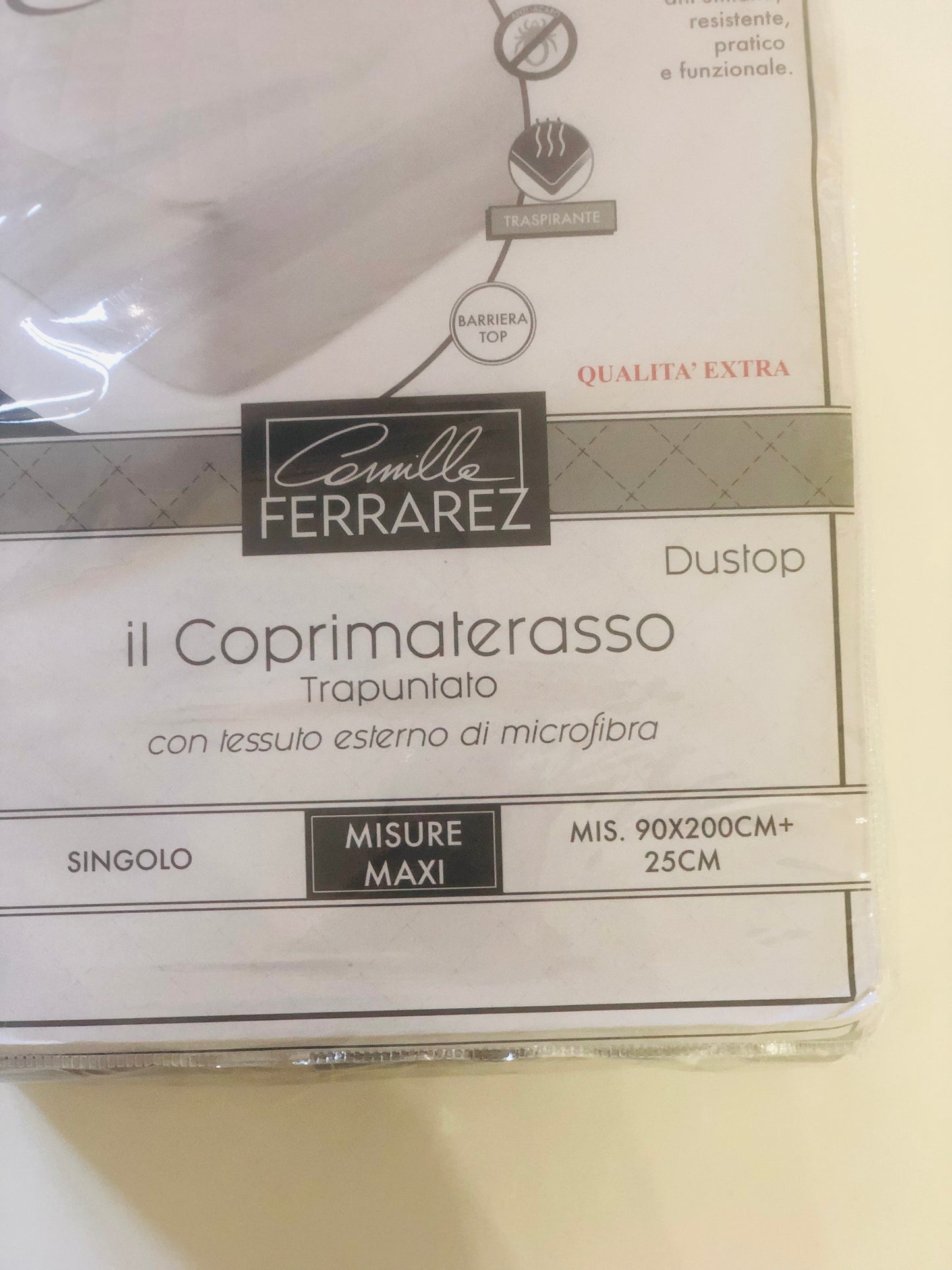 Coprimaterasso trapuntato singolo