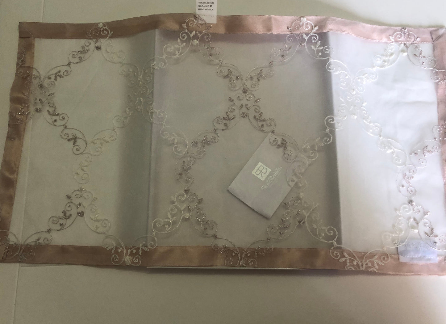 Complete Tris Doilies 3 Pieces Renato Balestra "Eloise" Elegant Transparent