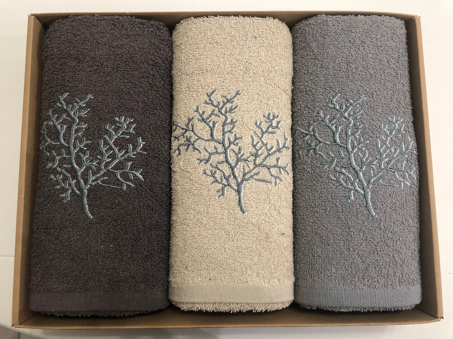 3+3 towel set with box