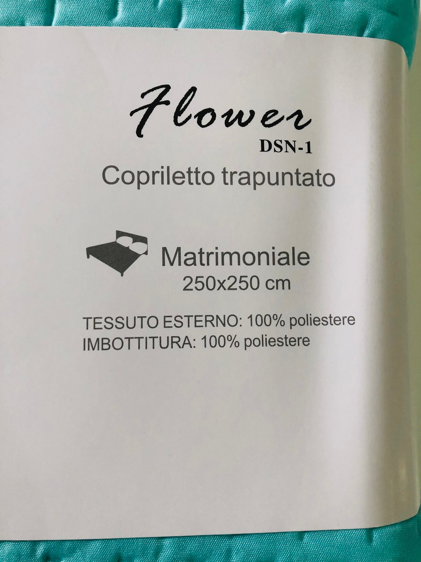 Copriletto trapuntato floreale matrimoniale