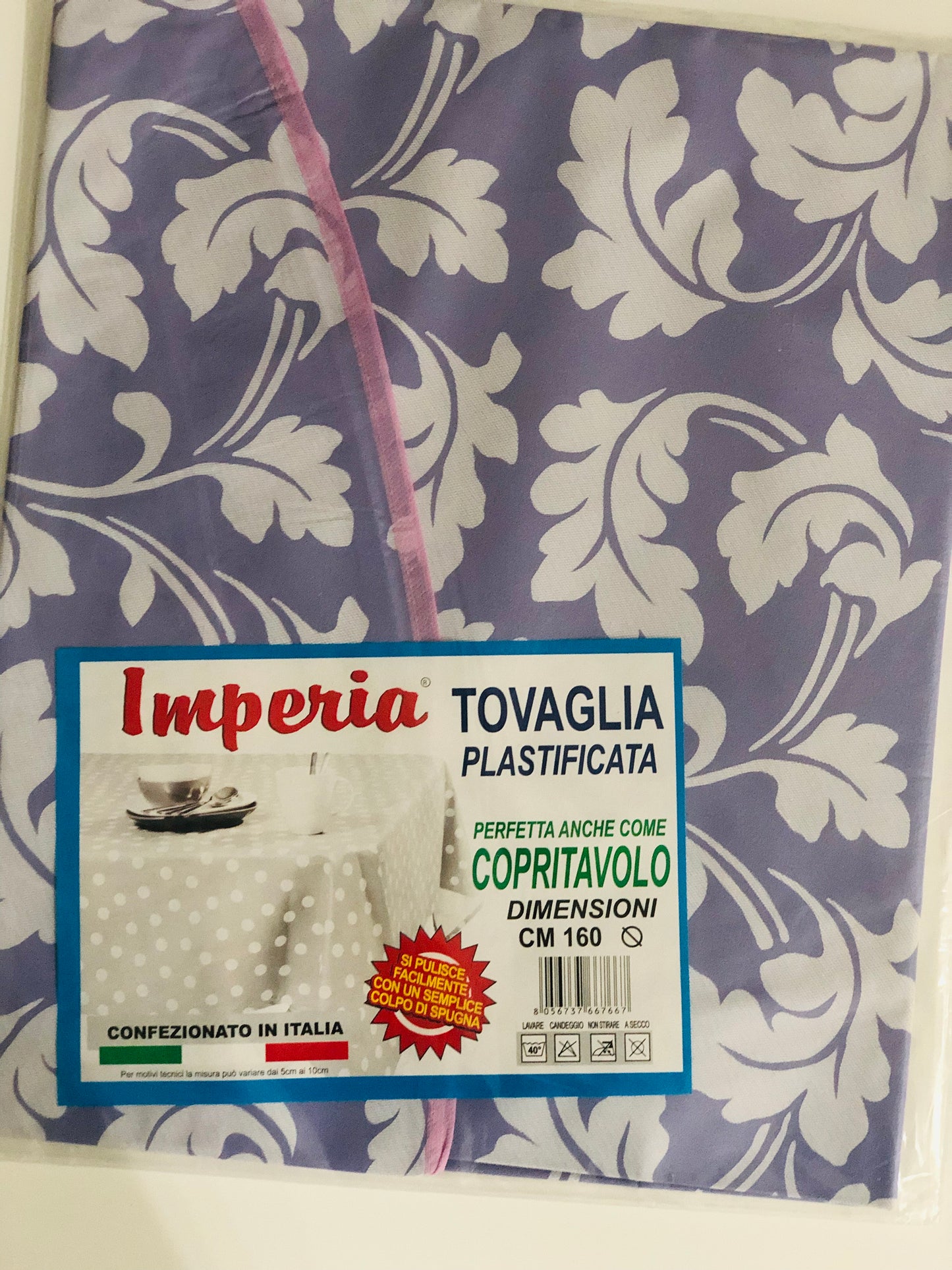 Tovaglia da tavola rotonda plastificata