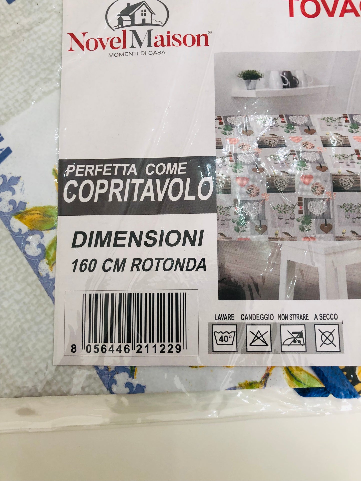 Tovaglia da tavola rotonda plastificata