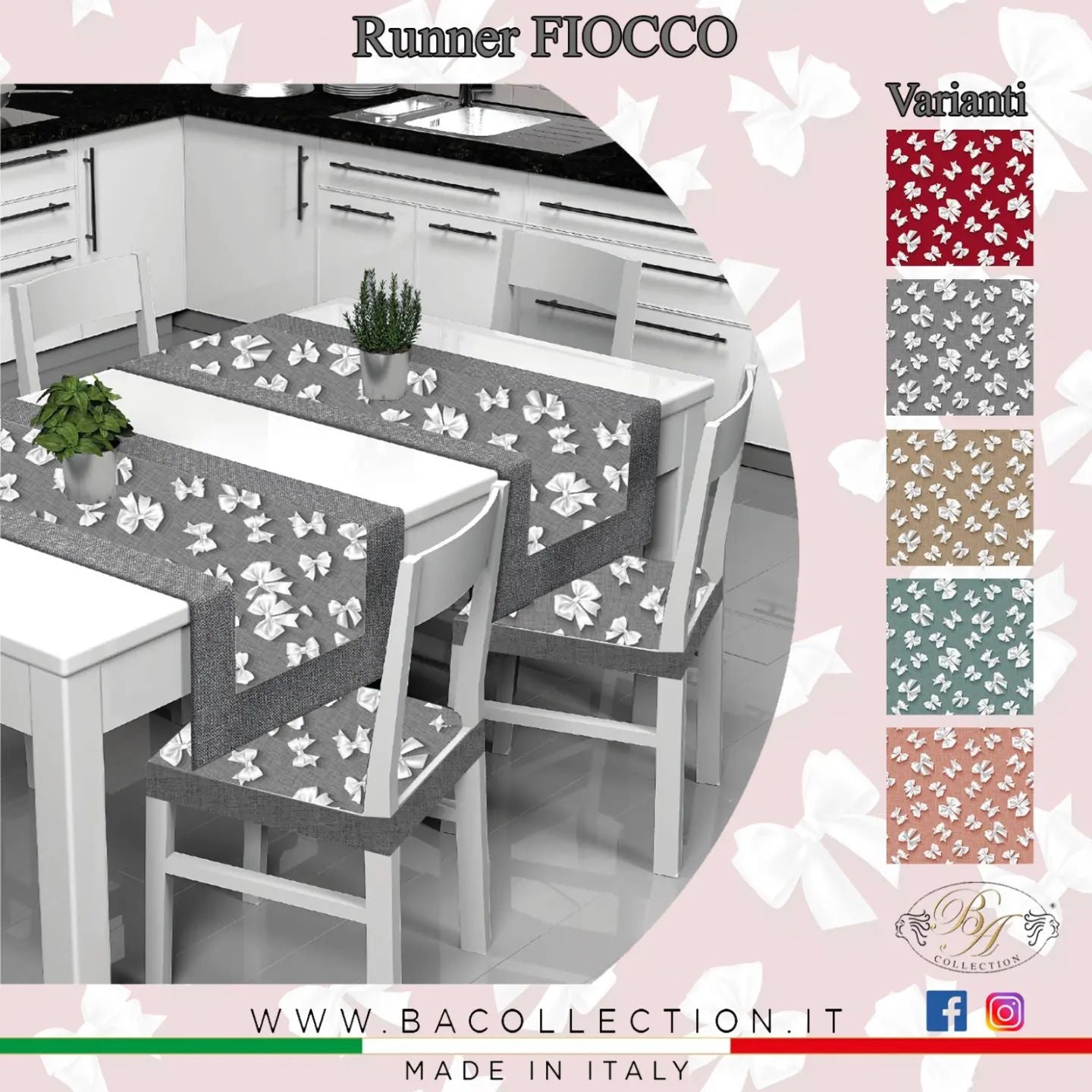 Runner linea fiocco